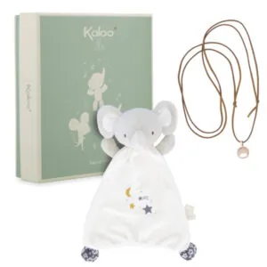 COFFRET DOUDOU ELEPHANT ET COLLIER BOLA - KALOO