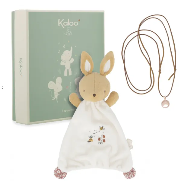 COFFRET DOUDOU LAPIN ET COLLIER BOLA - KALOO