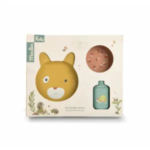 SET VAISSELLE SILICONE - LES 3 PETITS LAPINS - MOULIN ROTY