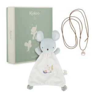 COFFRET DOUDOU SOURIS ET COLLIER BOLA - KALOO