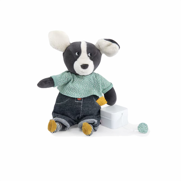 PELUCHE MUSICALE CHIEN PUCE - PUCE ET PILOU - MOULIN ROTY – Image 3