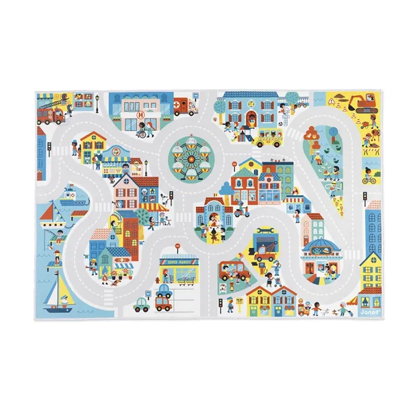 TAPIS AVEC CIRCUIT VILLE CROSS ROADS - JANOD