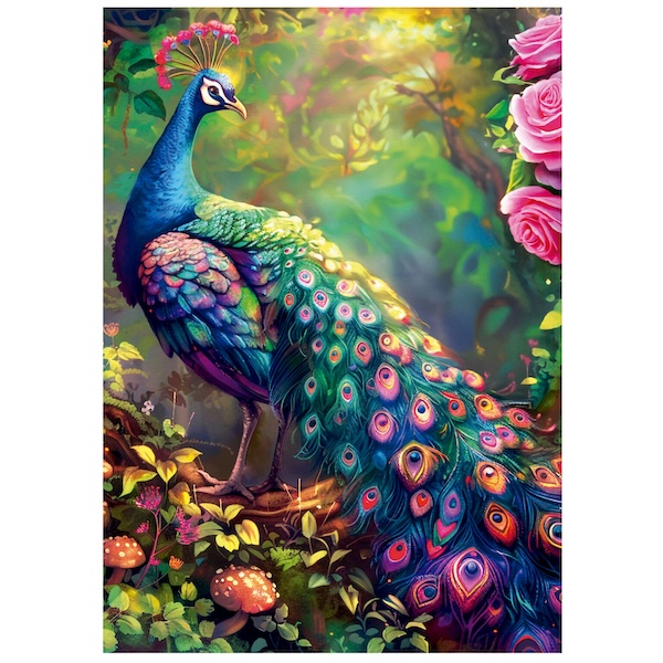 PUZZLE EDUCA : JARDIN DE PAONS - 1000 PIECES – Image 2