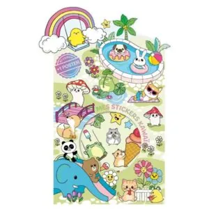 JEU STICKERS ET POSTER - KAWAI - CARTES D'ART