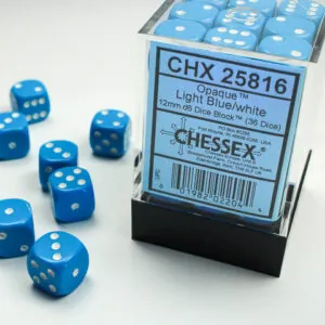 SET DE DÉS - BLEU CLAIR:BLANC - CHX25816