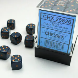 SET DE DÉS - BLEU GRIS:OR - CHX25826
