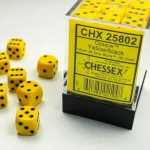 SET DE DÉS - JAUNE:NOIR - CHX25802