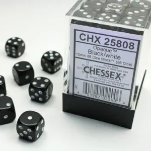 SET DE DÉS - NOIR:BLANC - CHX25808