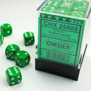 SET DE DÉS - VERT:BLANC - CHX25805