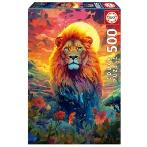 PUZZLE EDUCA : REGARD MAJESTUEUX DU LION - 500 PIECES