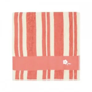SERVIETTE RAYEE FLEUR TANGERINE 70X140 - L'OISEAU BATEAU