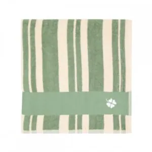 SERVIETTE RAYEE TREFLES THYM 70X140 - L'OISEAU BATEAU