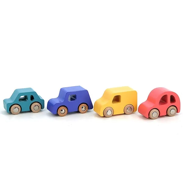 COFFRET DE 4 VOITURES EN BOIS CITY - VILACITY - VILAC – Image 2