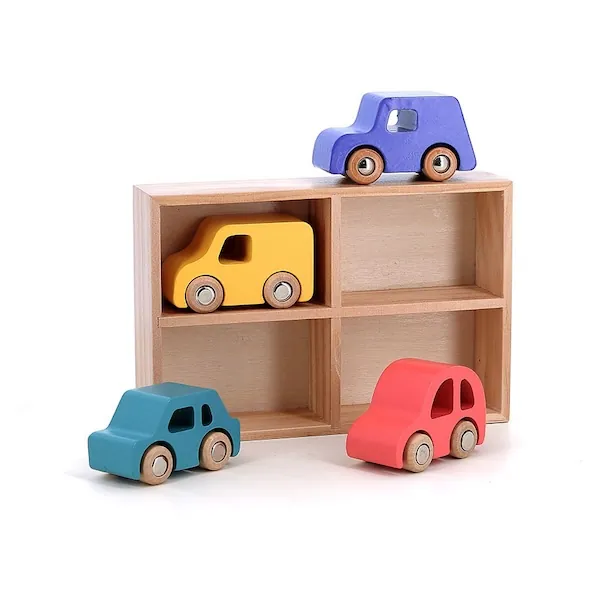 COFFRET DE 4 VOITURES EN BOIS CITY - VILACITY - VILAC – Image 3