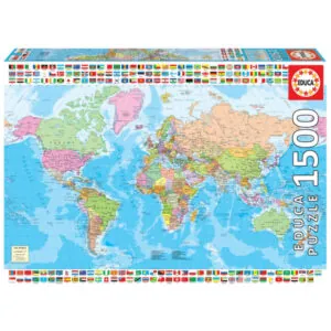 PUZZLE EDUCA : CARTE DU MONDE POLITIQUE - 1500 PIECES