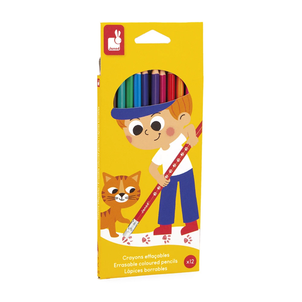 CRAYONS EFFACABLES X12 - JANOD