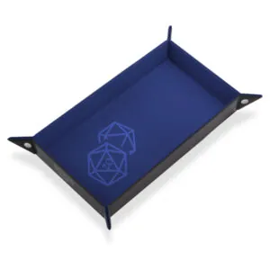 PISTE DE DÉS - CUIR ET VELOURS - 20 x 40 cm - BLEU