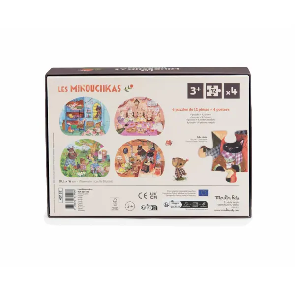 4 MINI PUZZLES DES REPAS - UNE BELLE JOURNEE LES MINOUCHKAS - MOULIN ROTY – Image 6