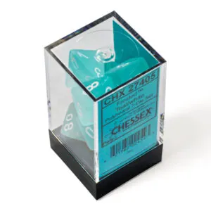 SET DE DÉS - FROSTED TURQUOISE:BLANC - CHX27405