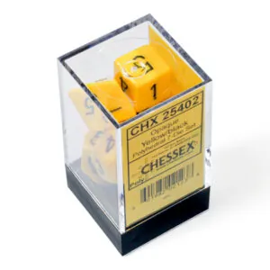 SET DE DÉS - JAUNE:NOIR - CHX25402