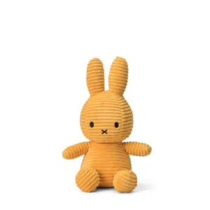 PELUCHE MIFFY VELOURS COTELE JAUNE 23CM - BON TON TOYS