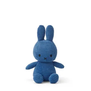 PELUCHE MIFFY VELOURS COTELE BLEU ATLANTIQUE 23CM - BON TON TOYS
