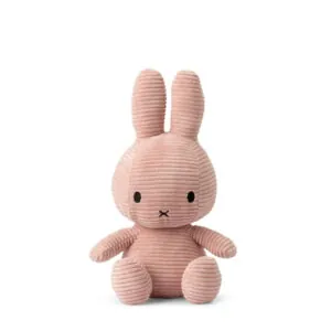 PELUCHE MIFFY VELOURS COTELE ROSE 33CM - BON TON TOYS