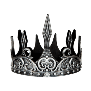 COURONNE DE ROI LUXE ARGENT/ NOIR - GREAT PRETENDERS