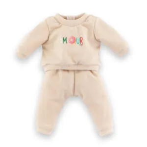 ENSEMBLE JOGGING BEIGE POUPON 30CM - COROLLE