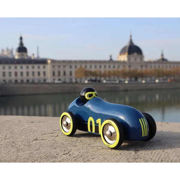 VOITURE EN BOIS OLD SPORT COMPET BLEU NUIT - VILAC – Image 2