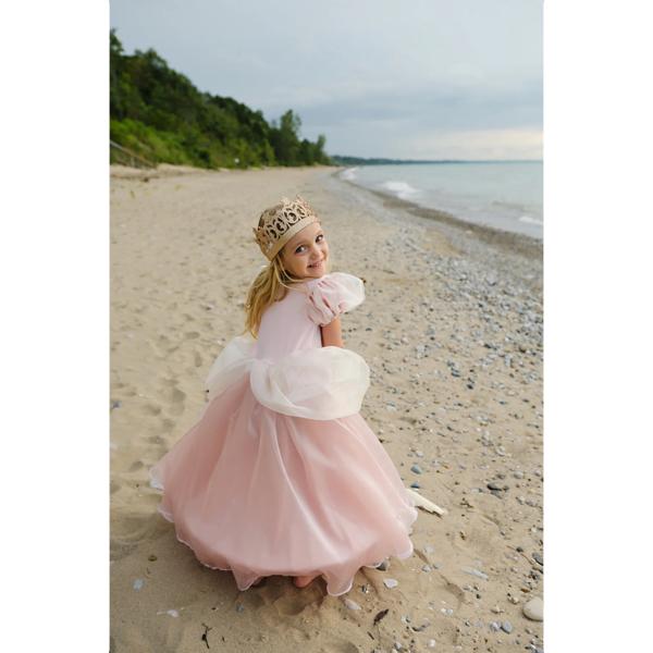ROBE DE PRINCESSE ANTIQUE ROSE PALE 7/8 ANS - GREAT PRETENDERS – Image 3