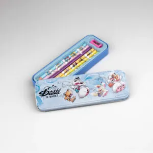 PLUMIER METAL 6 CRAYONS DE COULEURS DIDDL