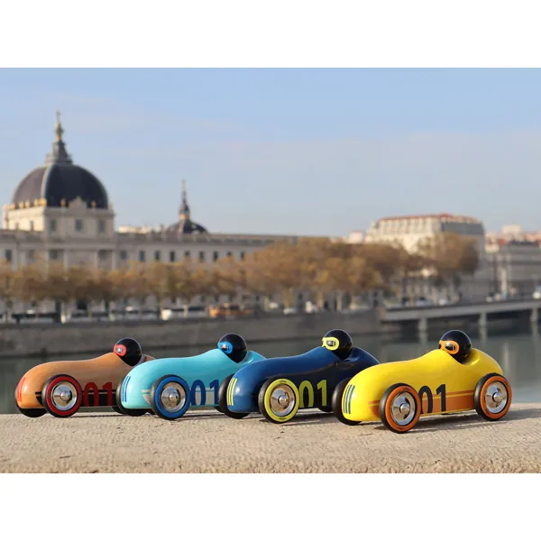 VOITURE EN BOIS OLD SPORT COMPET BLEU NUIT - VILAC – Image 3