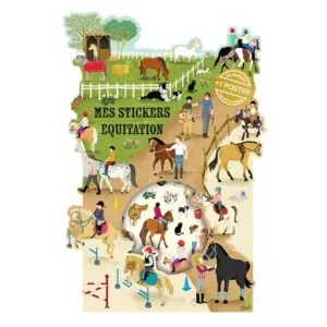 JEU STICKERS ET POSTER EQUITATION - CARTES D'ART