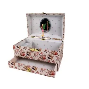 BOITE A BIJOUX MUSICALE FLEURS - TROUSSELIER