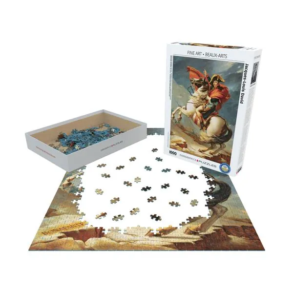 PUZZLE EUROGRAPHICS - BEAUX ARTS - J.L DAVID : BONAPARTE FRANCHISSANT LES ALPES - 1000 PIECES – Image 3