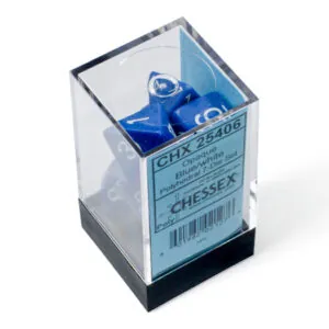 SET DE 7 DÉS - BLEU:BLANC - CHX25406