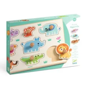 PUZZLE ENCASTREMENT GROS BOUTONS HIPPO AND CO - DJECO