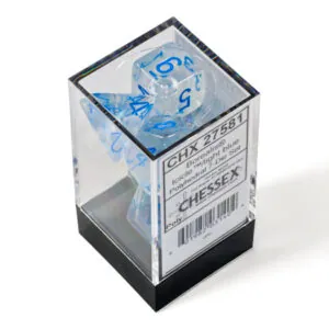 SET DE 7 DÉS - TRANSPARENT BOREALIS ICICLE:LIGHT BLUE - CHX27581