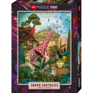 PUZZLE HEYE FAUNA FANTASIES - A. SANCHEZ : GIRAFFOLOVE - 1000 PIECES