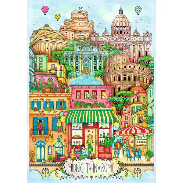 PUZZLE TREFL - M. TANTAREANU : MINUIT A ROME - 1000 PIECES – Image 2