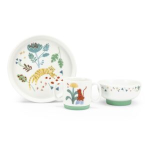 SET VAISSELLE PORCELAINE - LA FORET MAWA - MOULIN ROTY