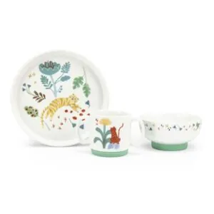 SET VAISSELLE PORCELAINE - LA FORET MAWA - MOULIN ROTY
