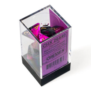 SET DE 7 DÉS - GEMINI NOIR:VIOLET:OR - CHX26440