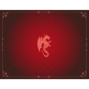 TAPIS DE JEU - DRAGON ROUGE GRENAT - 90 x 70 cm