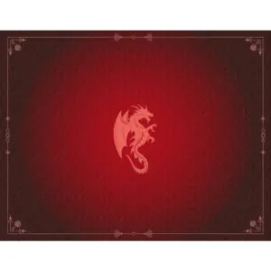 TAPIS DE JEU - DRAGON ROUGE GRENAT - 90 x 70 cm