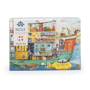 PUZZLE MOULIN ROTY : LE BATEAU DE L' EXPLORATEUR - LE JARDIN DU MOULIN - 200 PIECES