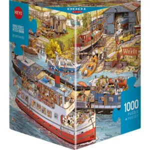 PUZZLE HEYE CARTOON - GOBEL ET KNORR : CHANTIER NAVAL - 1000 PIECES