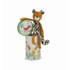 PELUCHE POUPEE LEOPARD TAIGO - LA FORET MAWA - MOULIN ROTY