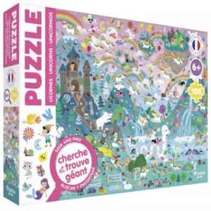 PUZZLE AUZOU CHERCHE ET TROUVE : LICORNES - 100 PIECES